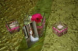 gerbera daisy wedding centerpiece