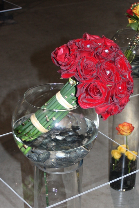 red roses black magic bridal bouquet 