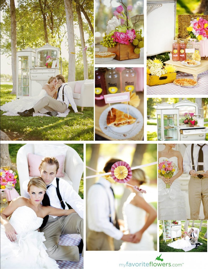 Pink, yellow and white spring southern wedding