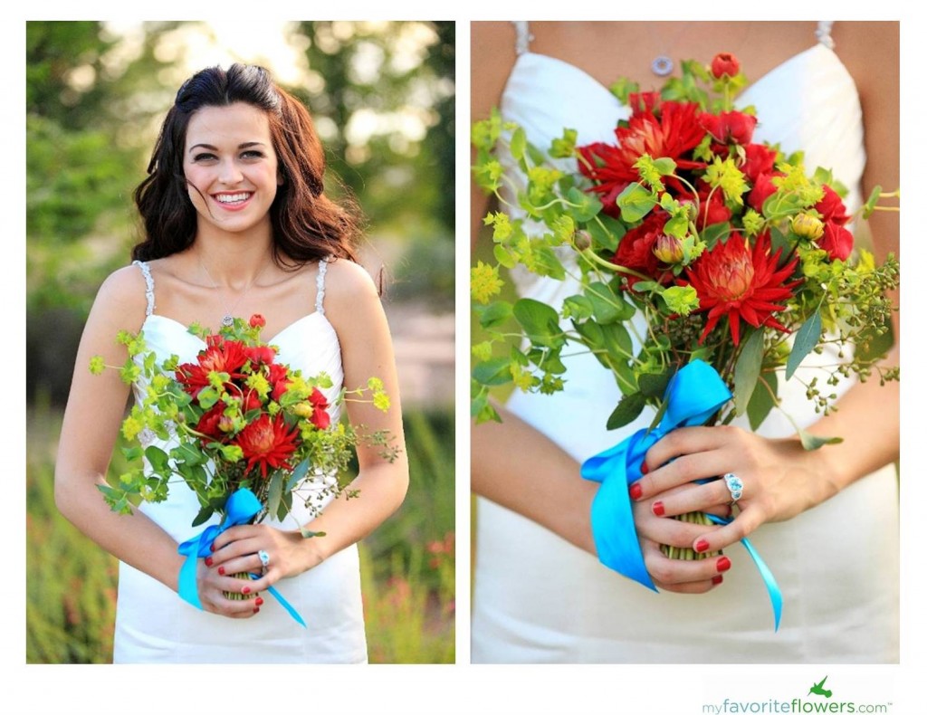 Summer bridal bouquet for a garden style wedding